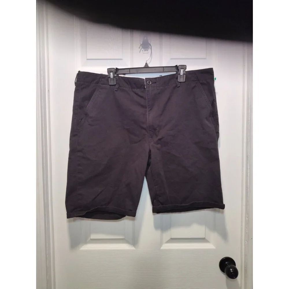 Levis Strauss Men Shorts 40 Black‎ 100% Cotton Chino Casual Outdoor CW-3013